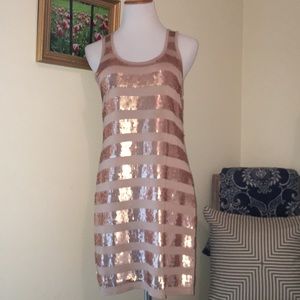 Michael Kors Rose Gold Sequined Mini Dress!